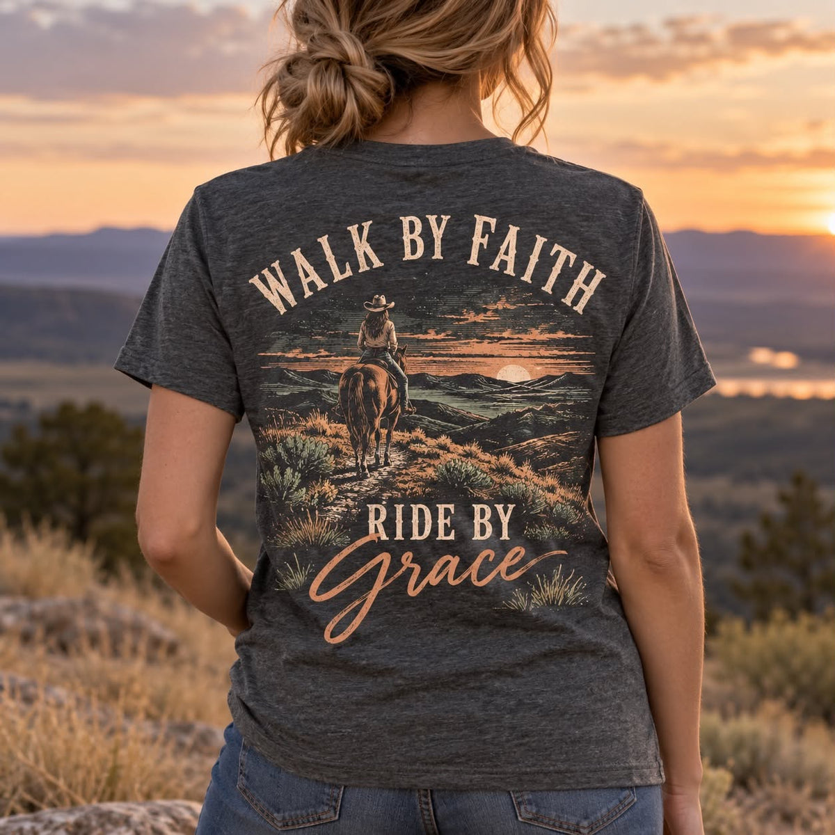 Walk by Faith, Ridy by Grace Adult Short Sleeve Tee