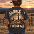 Saddle Up and Trust God Youth Short Sleeve Tee