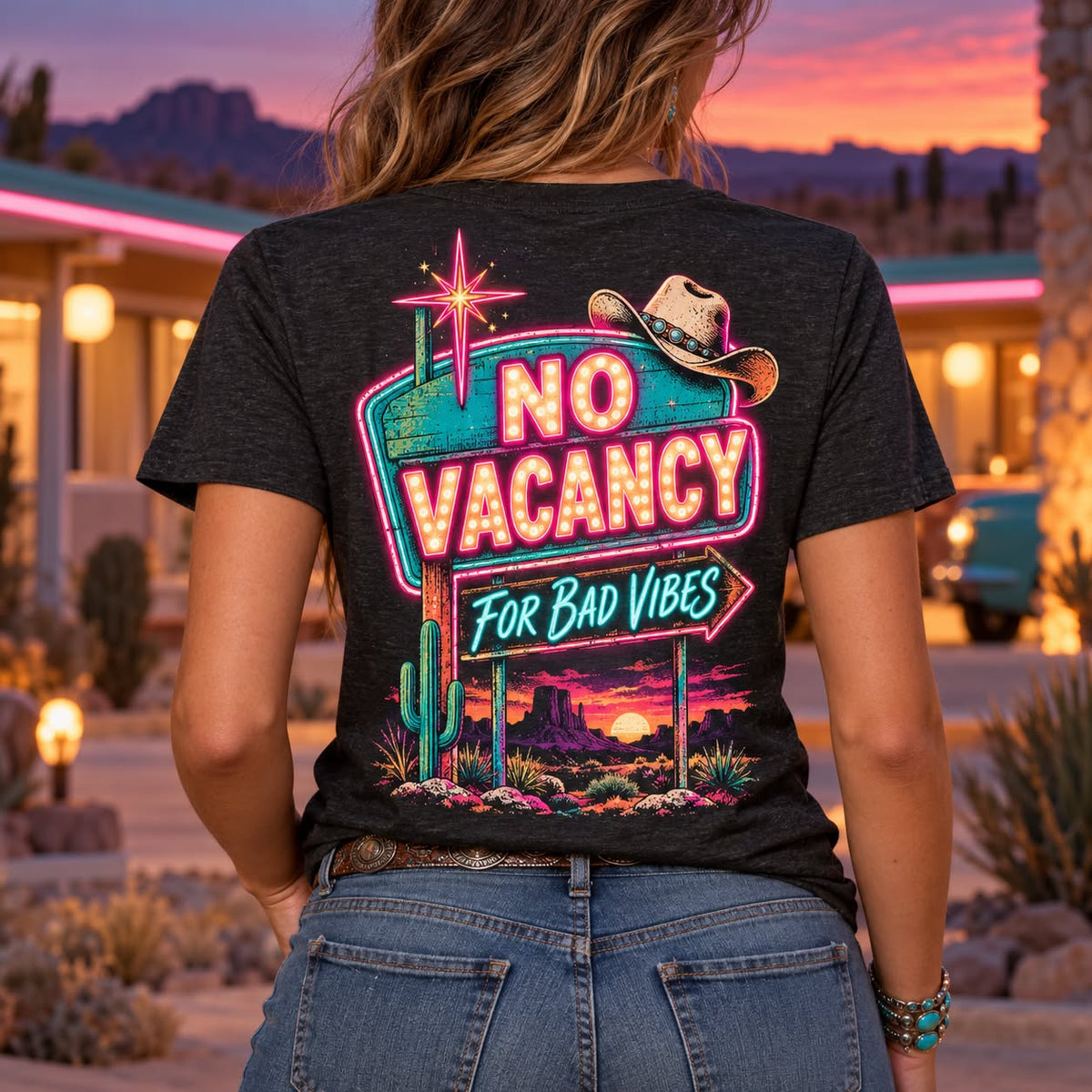 No Vacancy for Bad Vibes Adult Short Sleeve Tee