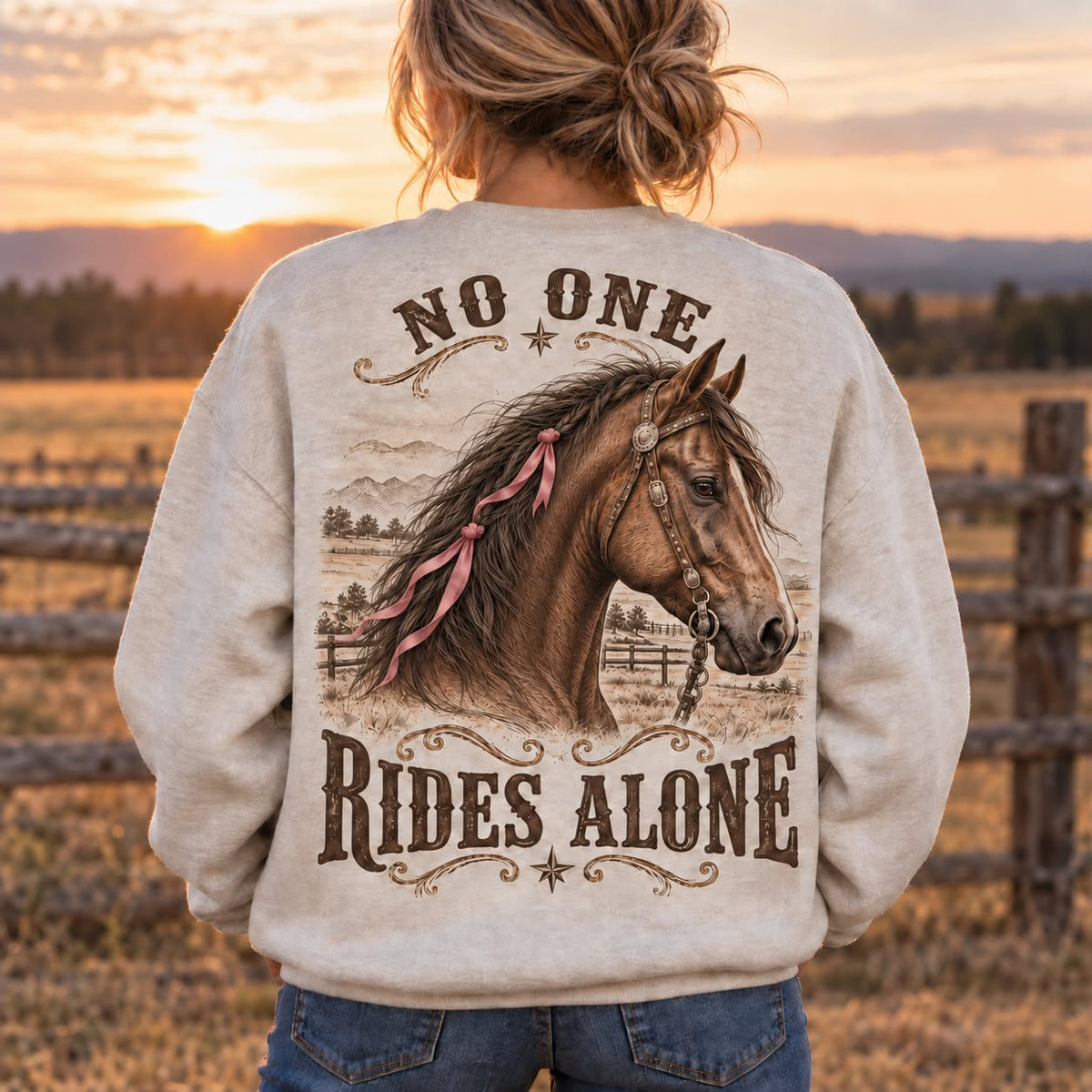 No One Rides Alone Crewneck Sweatshirt