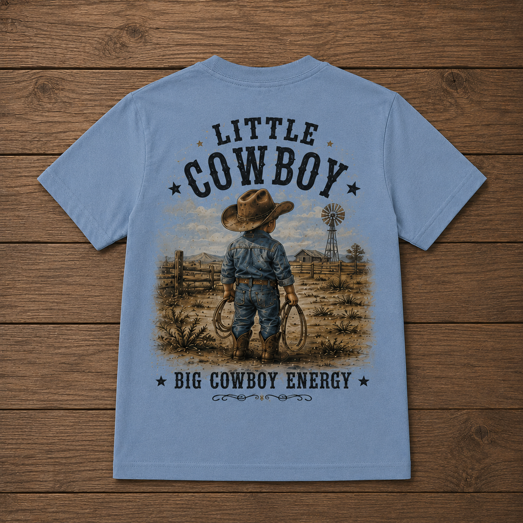 Big Cowboy Energy Youth Short Sleeve Tee