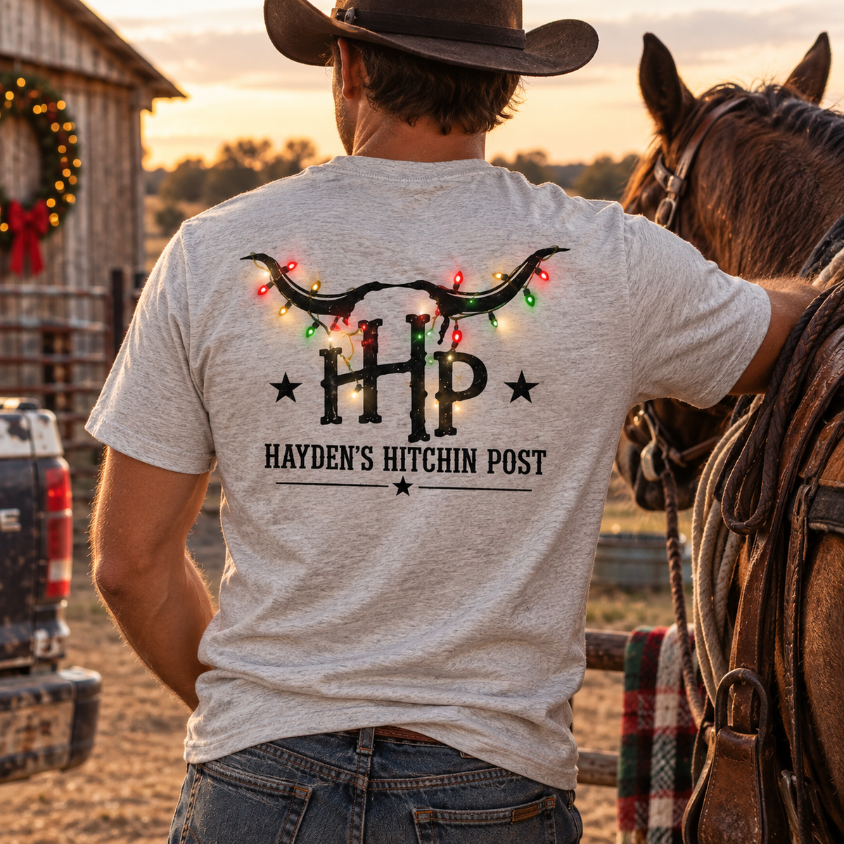 Christmas Cattle Brand Short Sleeve Tee