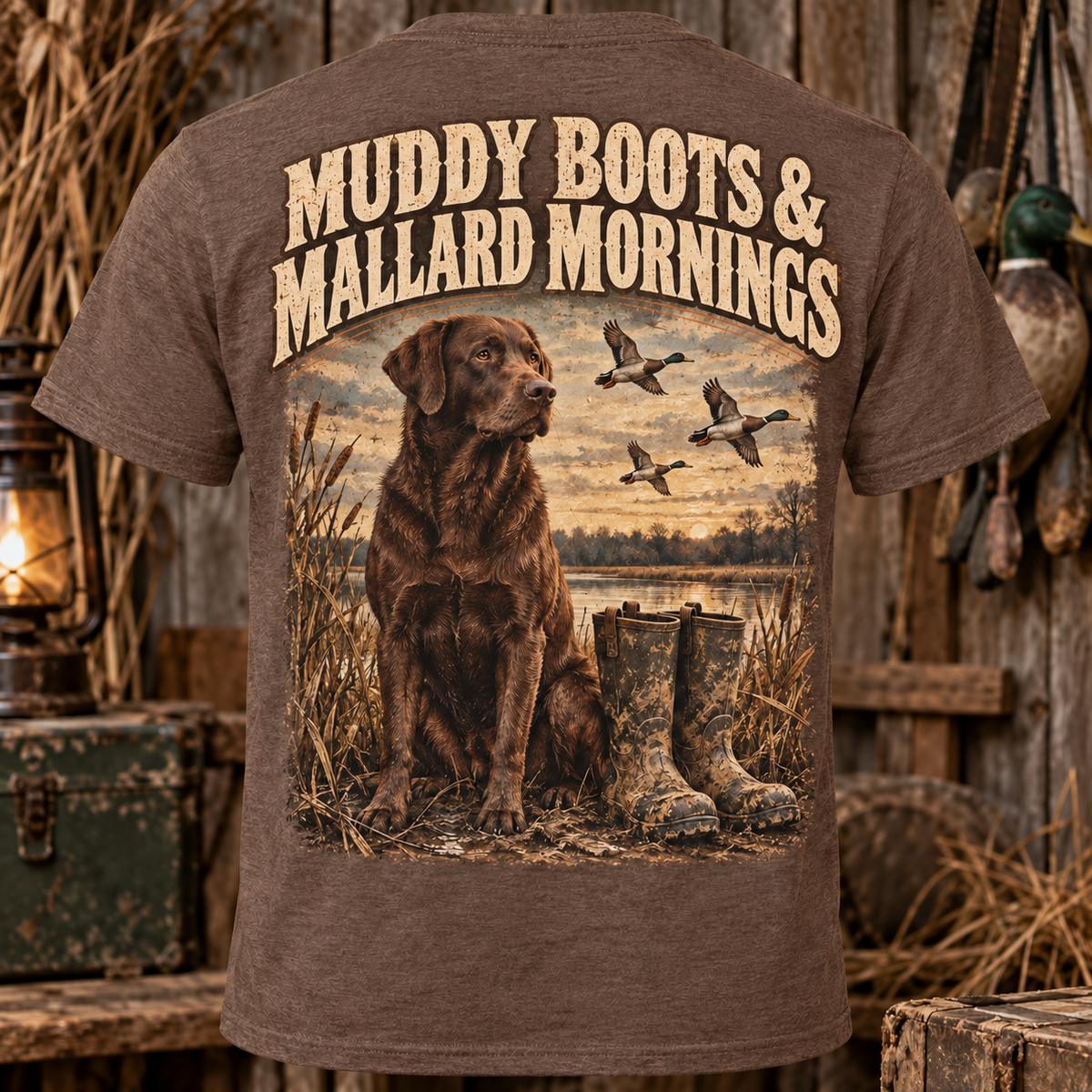 Muddy Boots & Mallard Mornings Short Sleeve Tee