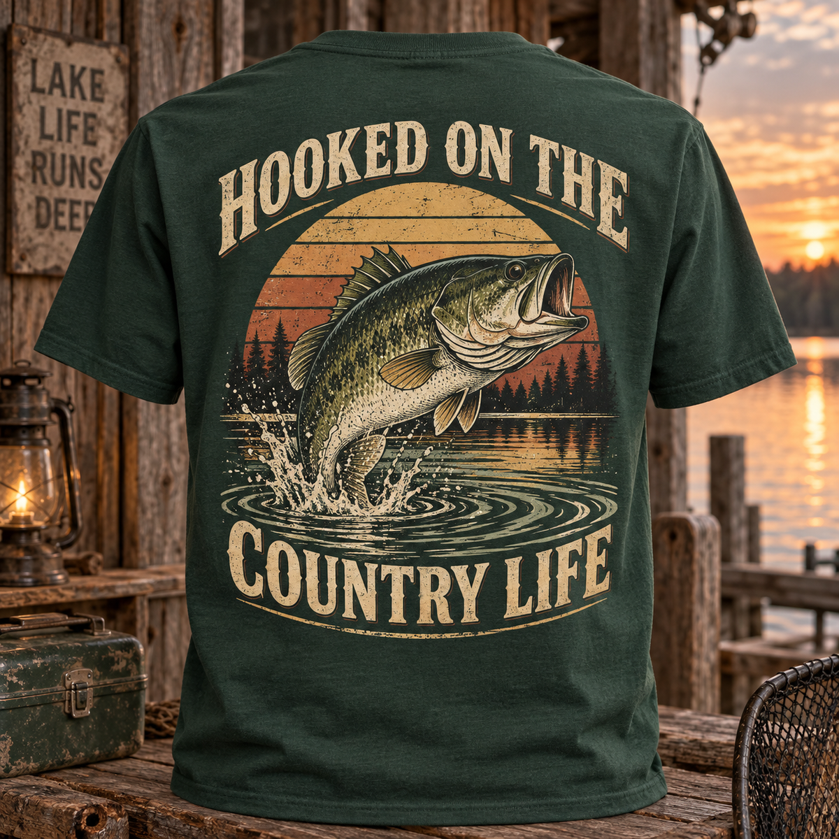 Hooked on the Country Life Short Sleeve Tee
