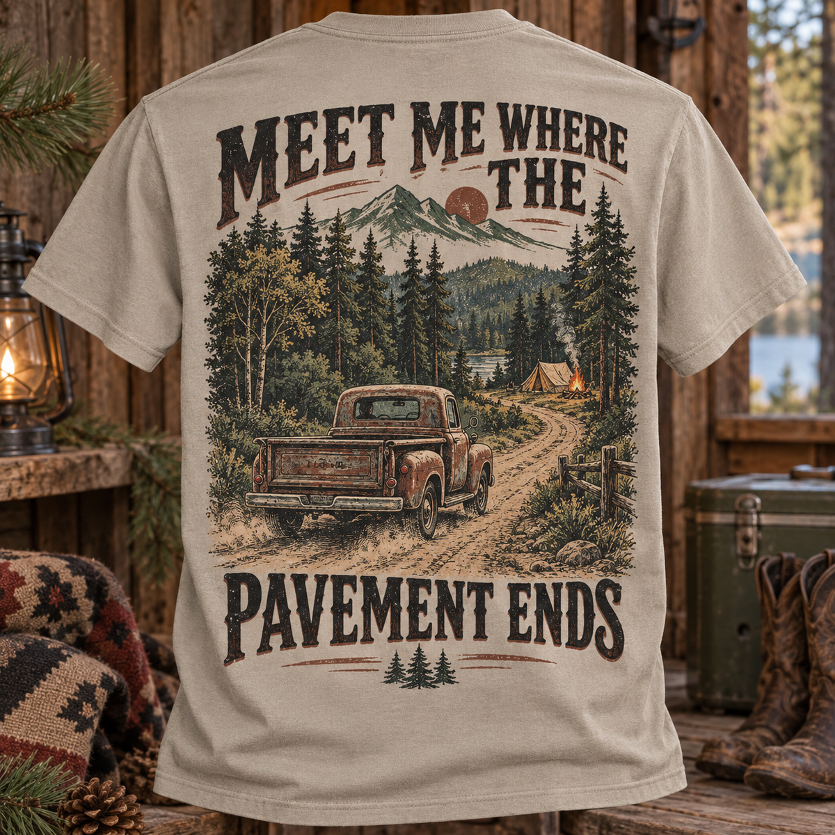 Meet Me Where the Pavement Ends Short Sleeve Tee