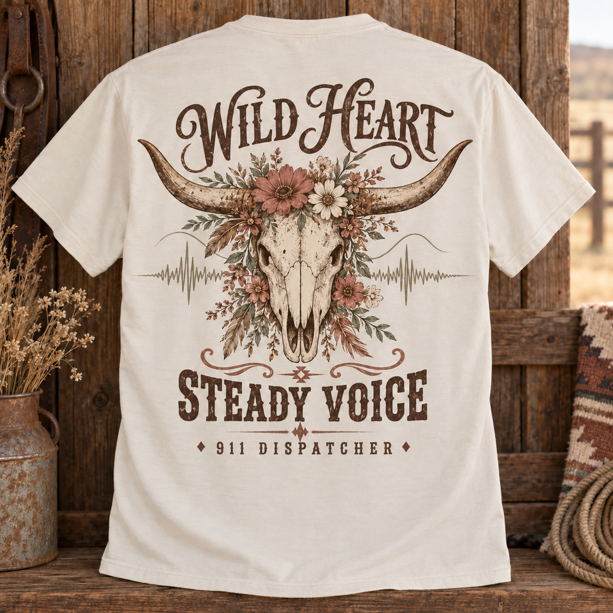 Wild Heart Steady Voice 911 Dispatcher Short Sleeve Tee