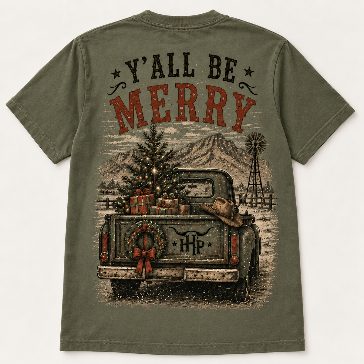 Y'all be Merry Short Sleeve Tee