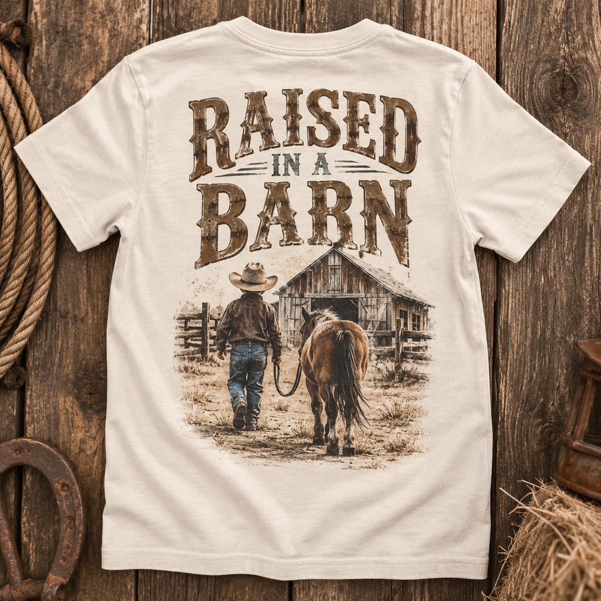 Raised in a Barn Youth Short Sleeve Tee