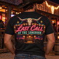 Last Call at the Longhorn Adult Short Sleeve Tee